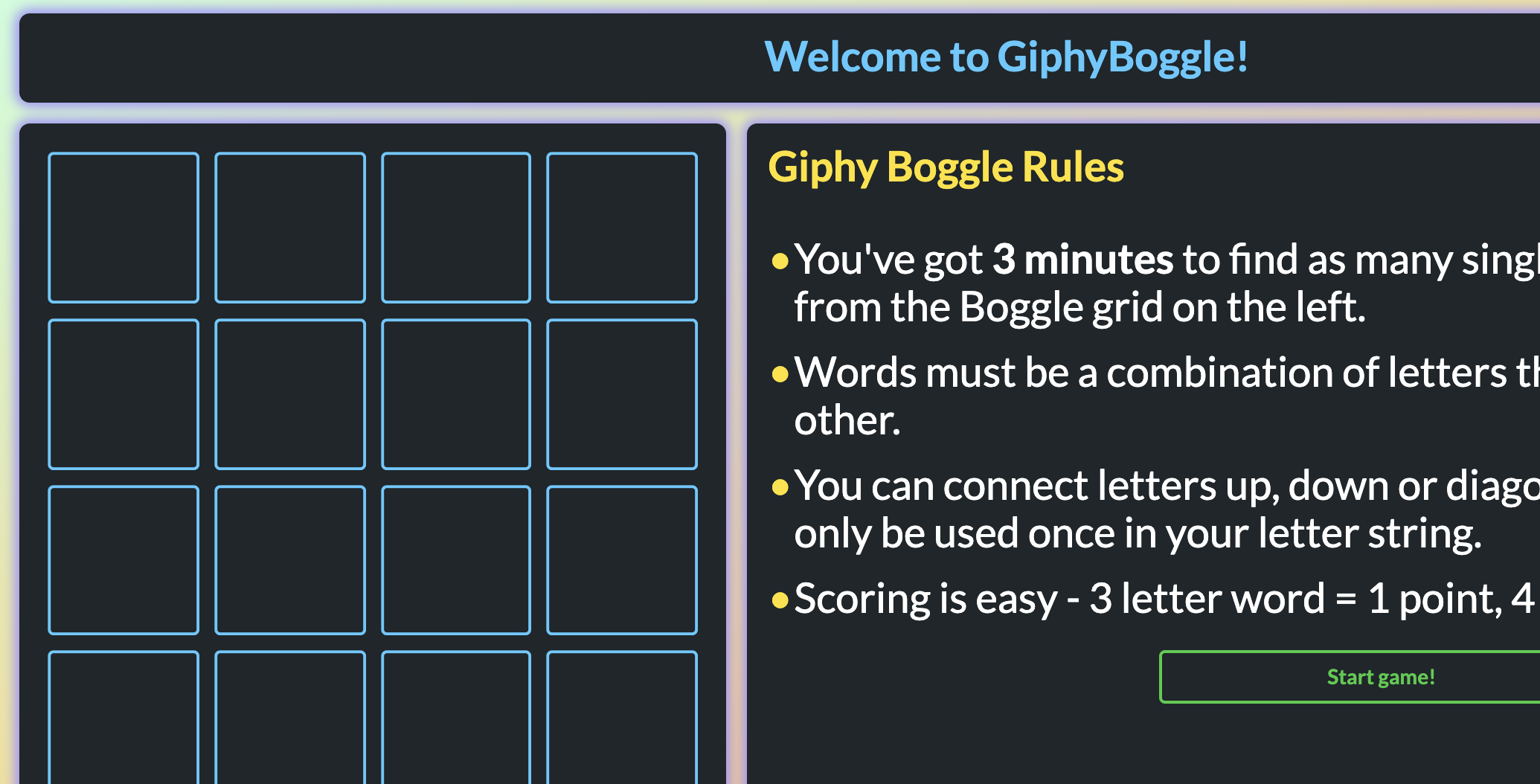 Project 1 Screenshot